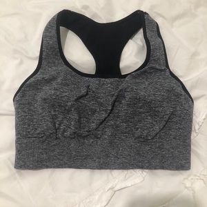grey sports bra